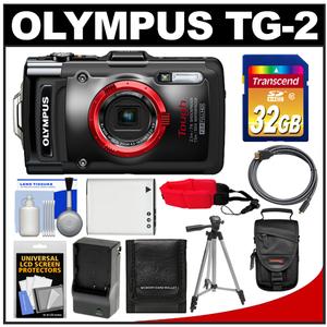 Olympus Tough TG-2 iHS Shock + Waterproof Digital Camera  + 32GB Card + Case + Battery + Charger + Tripod + HDMI Cable + Accessory Kit at Sears.com