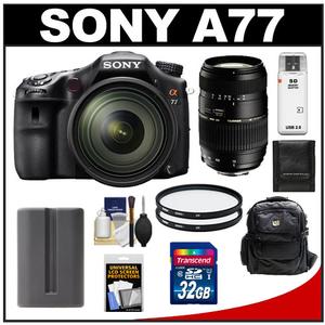 Sony Alpha SLT-A77  Camera + 16-50 Lens + Tamron 70-300 Lens + 32GB + Batt + 2 Filters + Backpack + Acc Kit at Sears.com