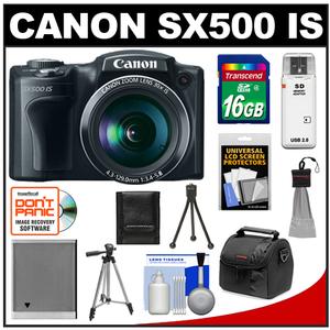 Canon Dslr Camera Kits on Buy Canon Powershot Sx500 Is Digital Camera  Black  With 16gb Card