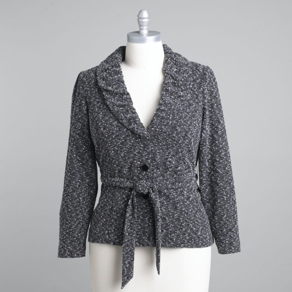89th & Madison Women's Plus Ruffled Shawl Collar Jacket at Sears.com