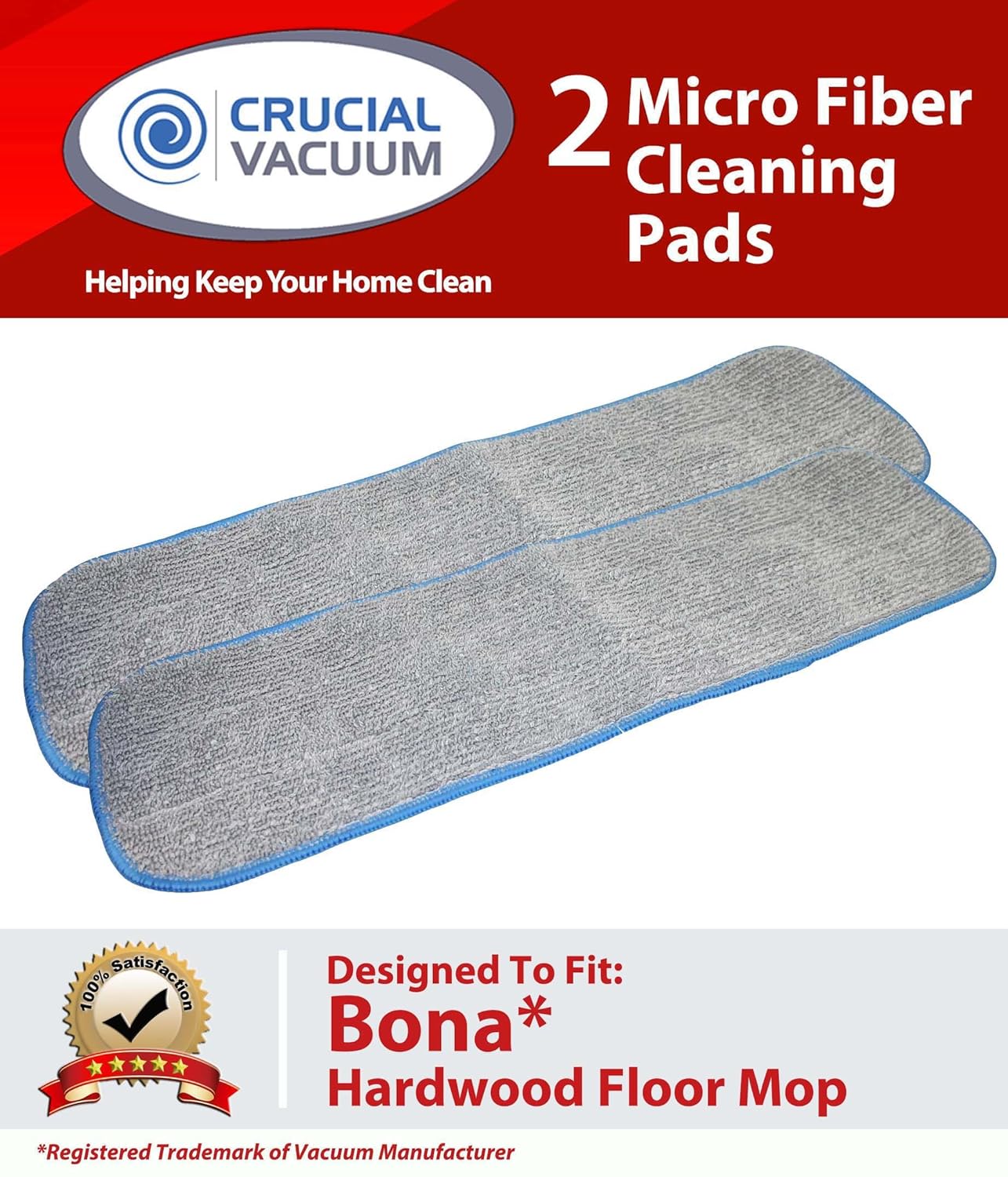 Crucial Vacuum 2 Bona Hardwood Floor Micro Fiber Cleaning Pad Fits Bona Hardwood Floor Mops, 15in Mohawk, Bona, Orange Glow; AX0003053 at Sears.com
