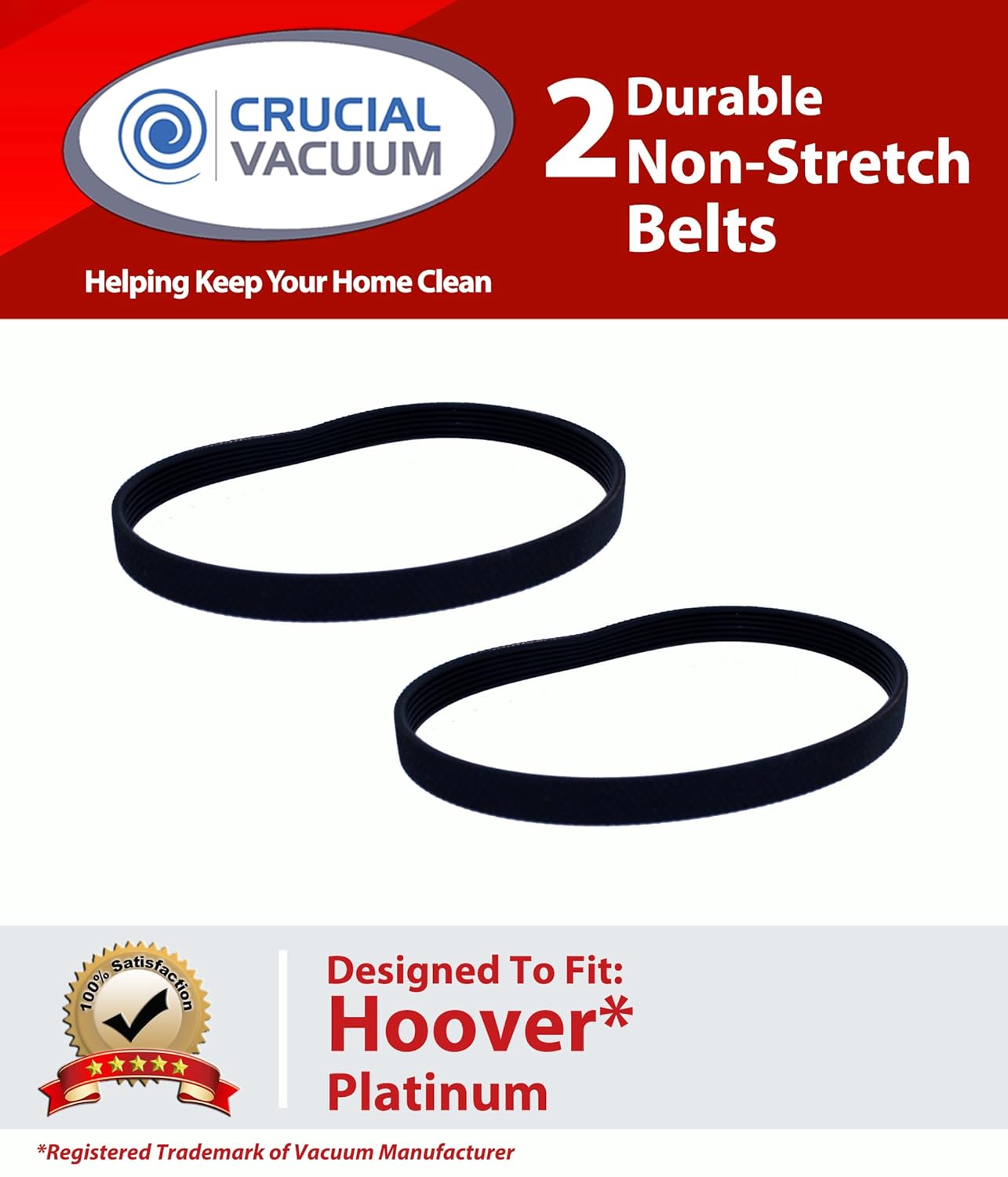 Crucial Vacuum 2 Hoover Platinum Poly V Serpentine Belt; Fits Hoover Platinum Vacuum Collection UH30010COM, UH30010CCA & UH30010; Part# 5622001 at Sears.com