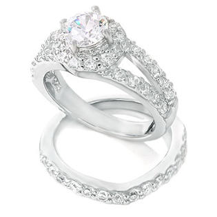 Titanium Kay Sterling Silver Cubic Zirconia CZ Diamond Wedding ... Titanium Kay Sterling Silver Cubic Zirconia CZ Diamond Wedding ...