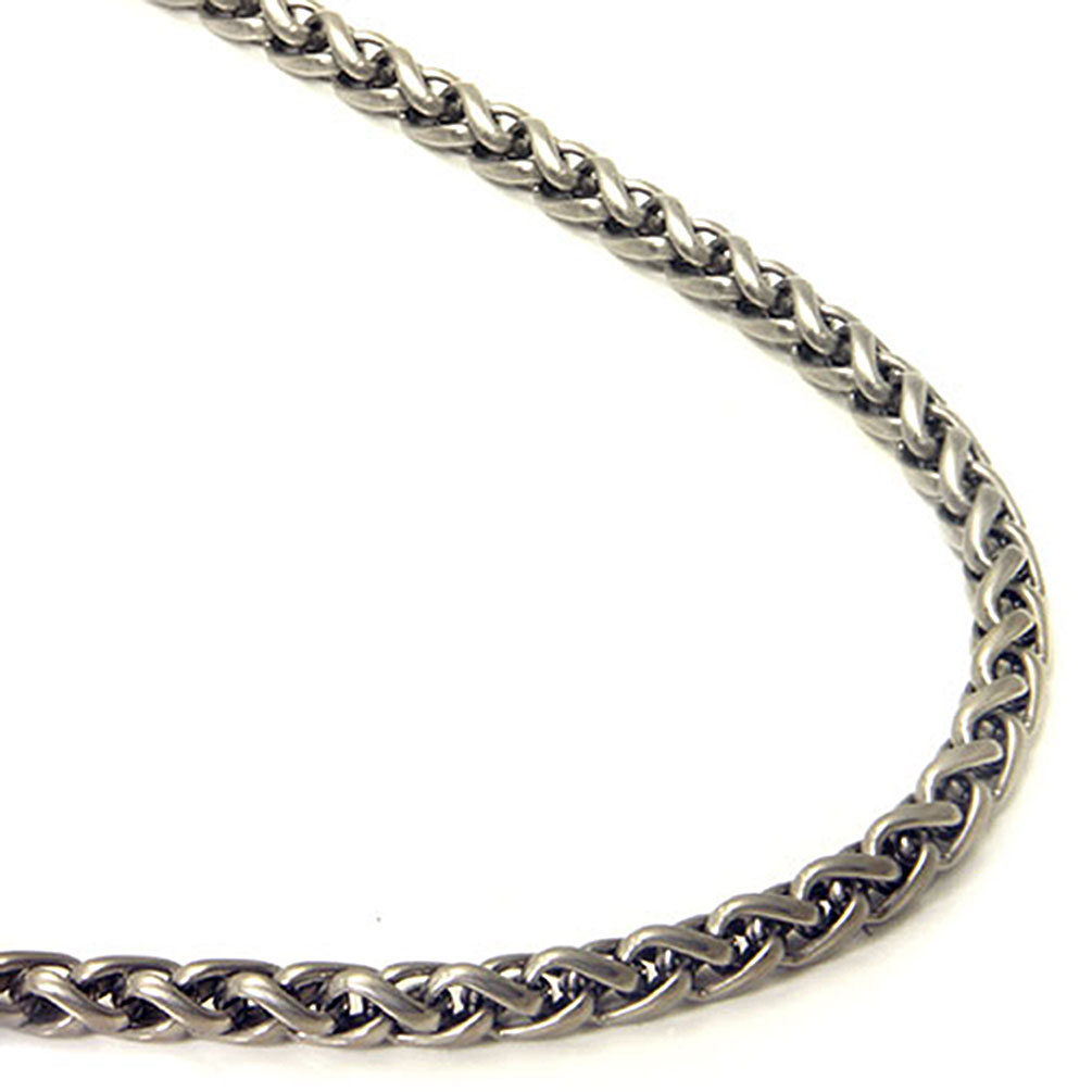 Titanium Kay Titanium 4MM Wheat Chain Link Necklace (Length 16" - 40") at Sears.com