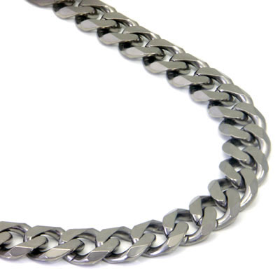 Titanium Kay Italian cut Titanium 10MM Curb Necklace Chain (Length 16" - 40") at Sears.com