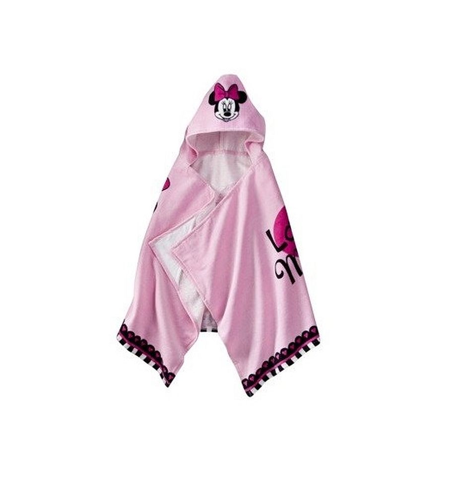 UPC 032281685362 product image for Disney Girl's Terry Cloth Minnie Mouse Hooded Bath Towel (Pink) | upcitemdb.com