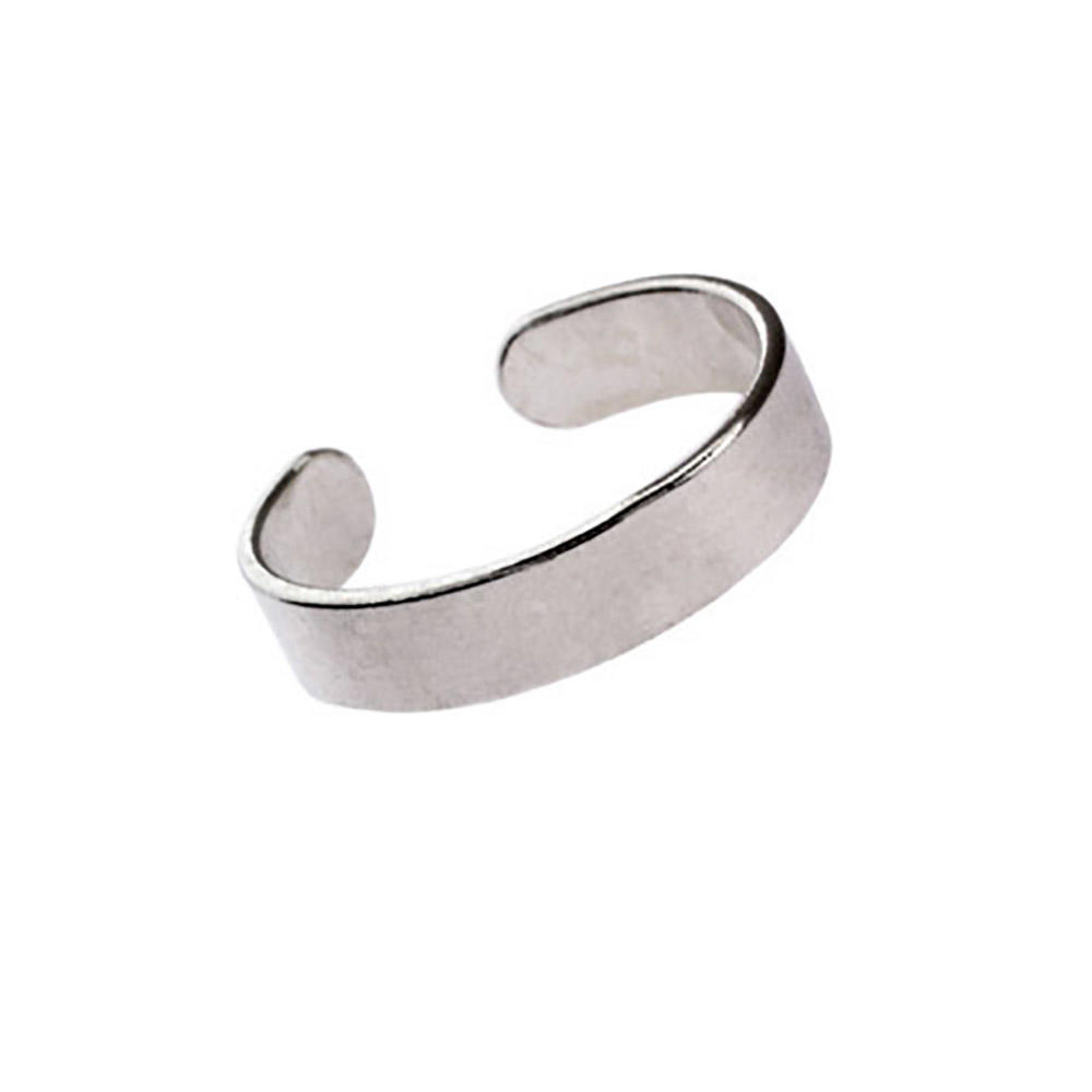 Sterling Silver Flat Band Midi Ring