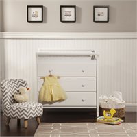 Da Vinci DaVinci Emily Pine Wood 3-Drawer Changing Table in White at Sears.com