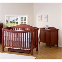 Da Vinci DaVinci Parker 4-in-1 Convertible Wood Crib Set w, Toddler Rail in Cherry at Sears.com