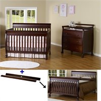 Da Vinci DaVinci Kalani 4-in-1 Convertible Crib Set w, Toddler Rail in Espresso at Sears.com