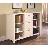 Martin Furniture Kathy Ireland Home by Martin Furniture Tribeca Loft Office 3 Drawer Lateral Wood File Cabinet in Distressed White at Sears.com