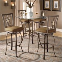 Hillsdale Brookside 5 Piece Bar Height Bistro Table Set with Diamond Stools at Sears.com