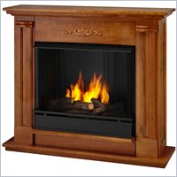 Real Flame Electric Real Flame Petite Cathedral Oak Fireplace