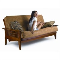 LifeStyle Solutions Full Lifestyle Solutions Fashion Hardwood San Mateo Futon Frame in Medium Oak at Sears.com