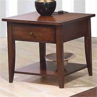 Coaster Walnut Whitehall End Table with Shelf and Drawer at Sears.com