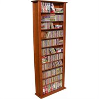 Venture Horizon 76-Inch Tall CD DVD Wall Rack Media Storage - Oak at Sears.com