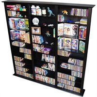 Venture Horizon Triple 76-Inch Tall CD DVD Wall Rack Media Storage - Black at Sears.com