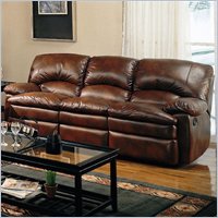 Coaster Walter Casual Dual Reclining Sofa in Brown Bonded Leather at Sears.com