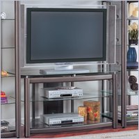 Coaster Wall Units Metal TV Stand with Glass Shelves in Dark Grey at Sears.com