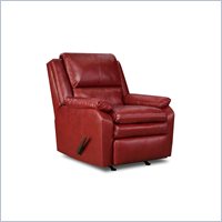 United Furniture (Simmons Upholstery) Simmons Upholstery Rocker Recliner in Soho Bonded Leather Match Cardinal at Sears.com