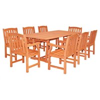 Vifah Airblade Rectangular Extension Table Set with 8 Ward Armchairs at Sears.com