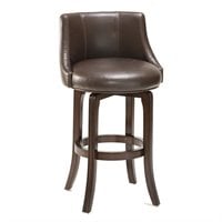 Hillsdale Napa Valley 30 Inch Swivel Bar Stool in Dark Brown Cherry - Textured Khaki Fabric at Sears.com
