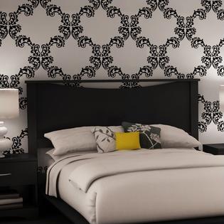 South Shore Maddox Contemporary Full , Queen Wood Panel Headboard in Black Finish South Shore Maddox Contemporary Full , Queen Wood Panel Headboard in Black Finish
