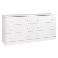 Prepac White Six Drawer Double Dresser in White at Sears.com