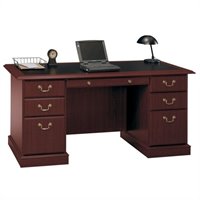 Bush Furniture Saratoga Executive Home Office Wood Manager's Desk in Cherry at Sears.com