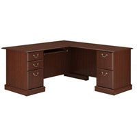 Bush Furniture Saratoga L-Shape Wood Executive Desk in Harvest Cherry at Sears.com