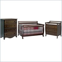 Da Vinci DaVinci Emily 4-in-1 Wood Baby Crib Set in Espresso 