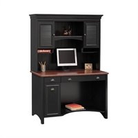 Bush Furniture Stanford Wood Computer Desk With Hutch in Black at Sears.com