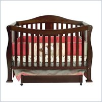 Da Vinci DaVinci Parker 4-in-1 Convertible Wood Baby Crib w, Toddler Rail in Coffee