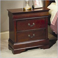 Coaster Saint Laurent 2 Drawer Nightstand in Cherry Finish at Sears.com