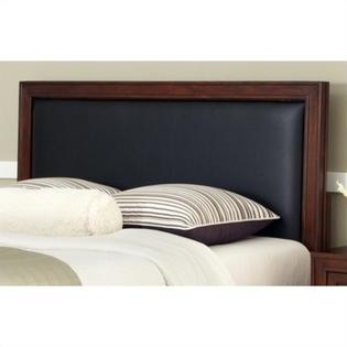 Home Styles Duet Queen Panel Headboard Black Leather Inset - King Home Styles Duet Queen Panel Headboard Black Leather Inset - King