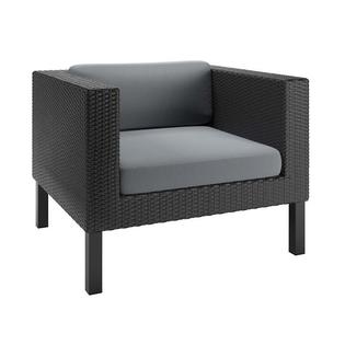 Sonax CorLiving Oakland Patio Chair in Textured Black Weave Sonax CorLiving Oakland Patio Chair in Textured Black Weave