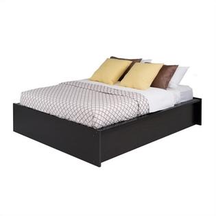 Prepac District Platform Bed in Washed Black - King Prepac District Platform Bed in Washed Black - King