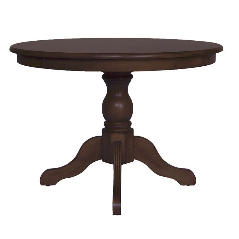 42 In Round Pedestal Dining Table Ina Classic Cottage Winslow 42 Round Wooden Pedestal Table