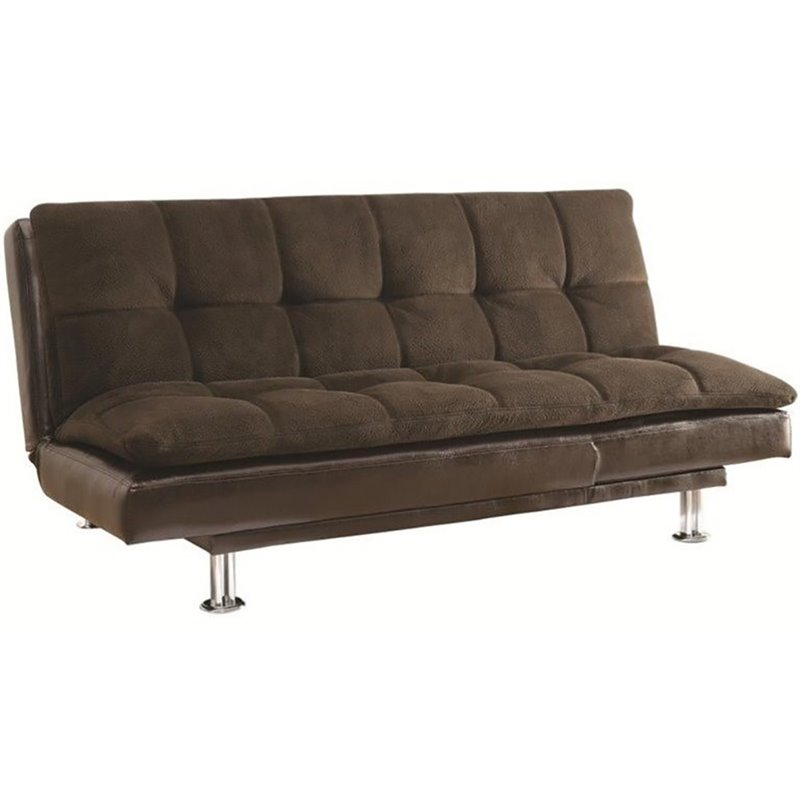 Coaster Brown Vinyl Sofa Bed By Coaster 300313 Contemporary Sofa Bed Brown