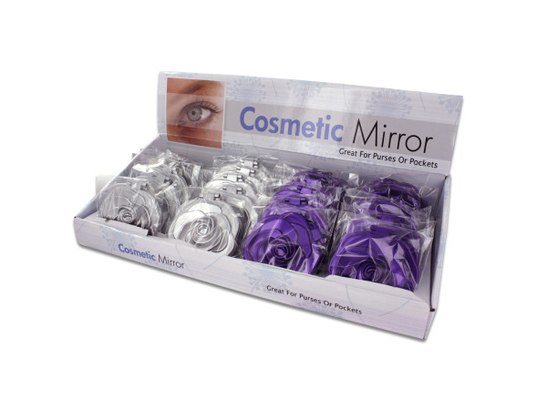 BULK BUYS Bulk Pack of 24 - Rosette design cosmetic mirror (Each) By Bulk Buys at Sears.com