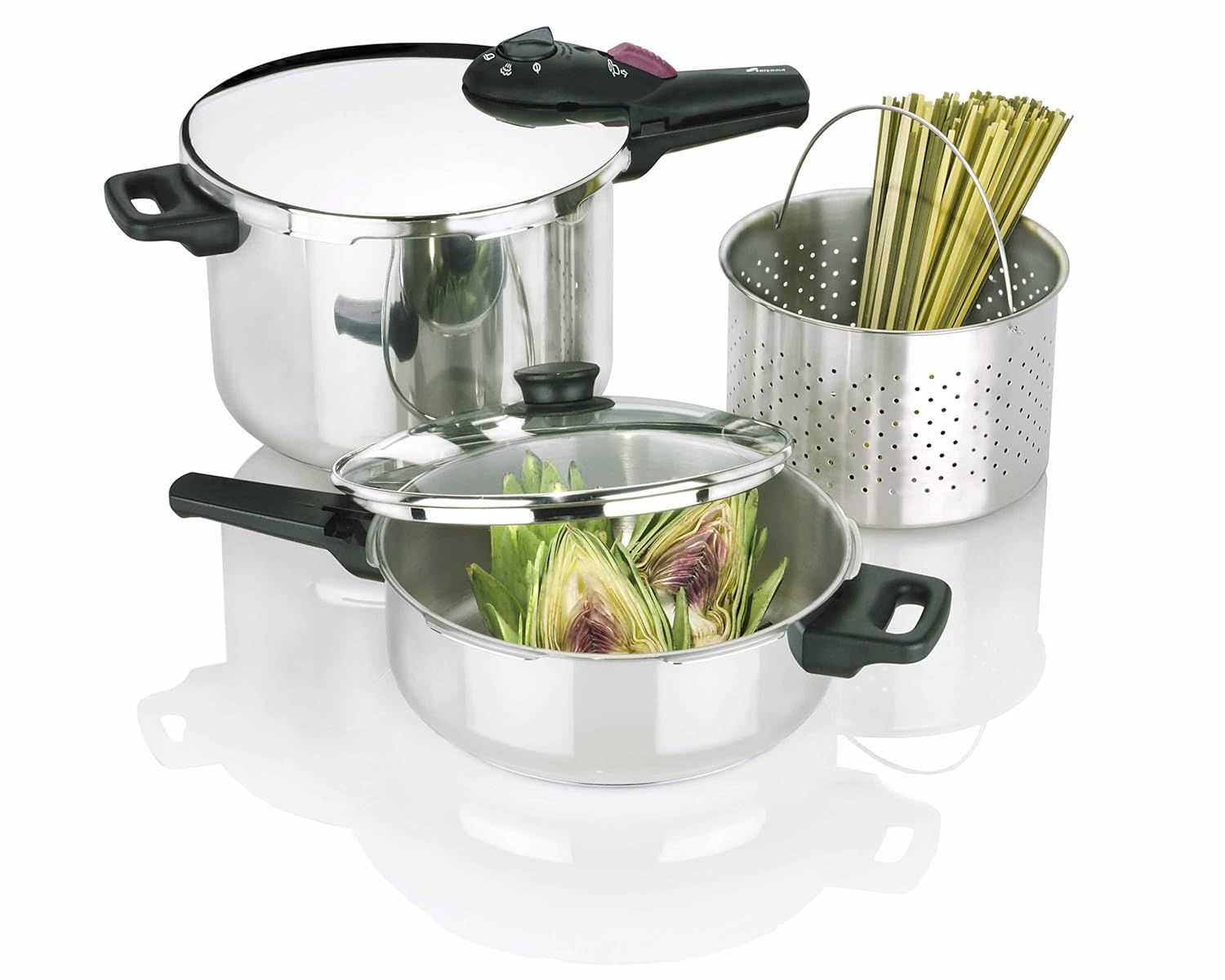 Fagor 2-by-1 Splendid 5-Piece Pressure Cooker Set