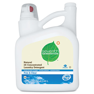 Seventh Generation Free And Clear Natural 2X Concentrate Laundry Liquid, Unscented, 150 oz. Bottle at Sears.com
