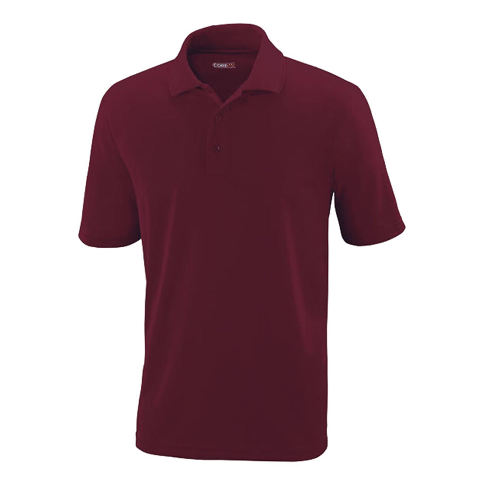 88181 Men's Moisture Wicking Performance Polo Shirt Burgundy-4X
