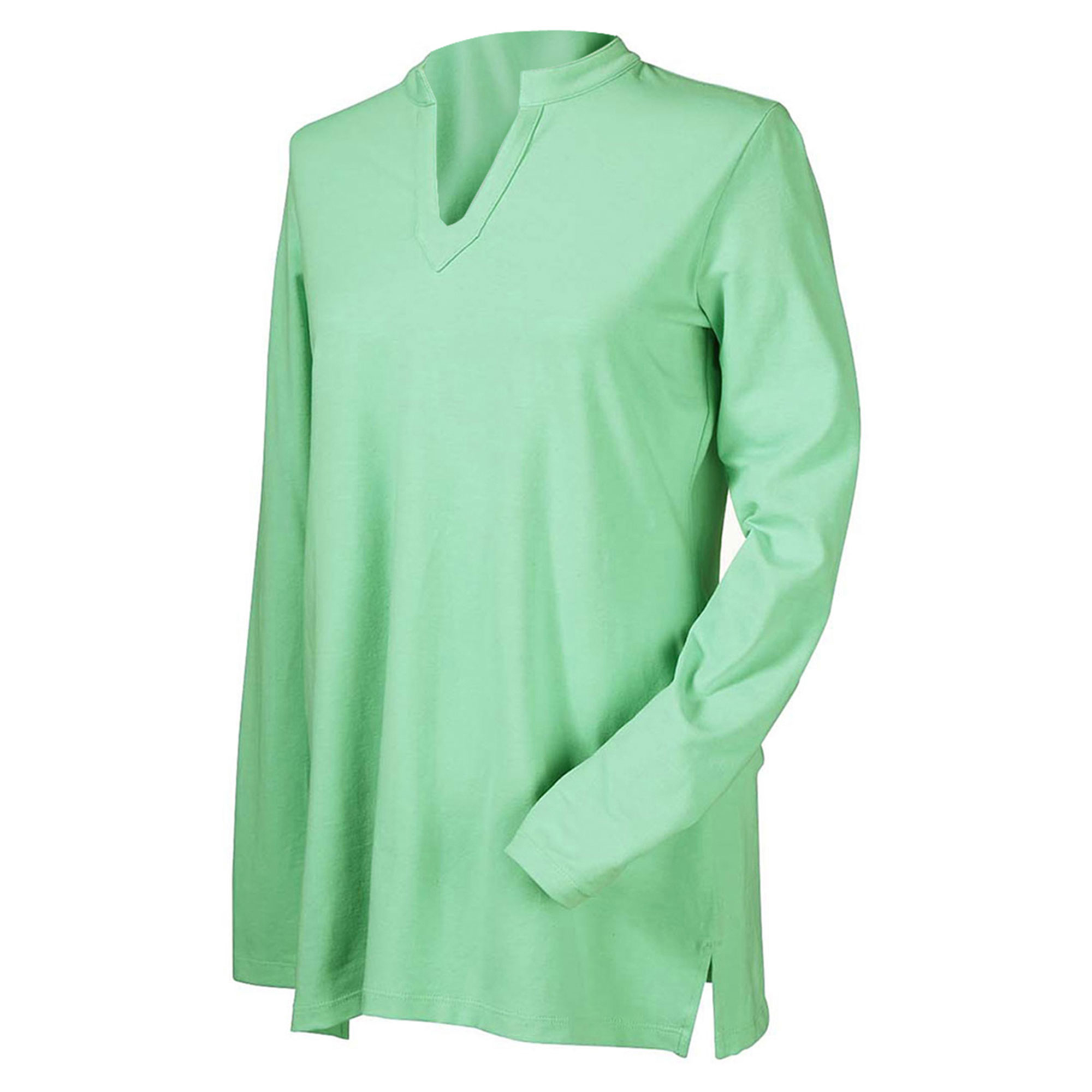 DP165W Women's Comfortable Long-Sleeve Tunic Spring Leaf-M