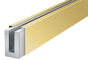 C.R. laurence CRL Polished Brass 120" Cladding for B5S Series Standard Square Aluminum Base Shoe at Sears.com