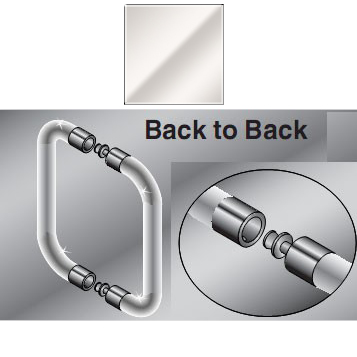 Mirart 6" Acrylic Back-To-Back Shower Door Handle/Towel Bar with Bright Nickel Accents - Set at Sears.com