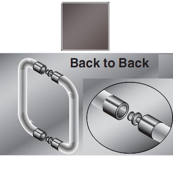 Mirart 6" Acrylic Back-To-Back Shower Door Handle/Towel Bar with Oil-Rubbed Bronze Accents - Set at Sears.com