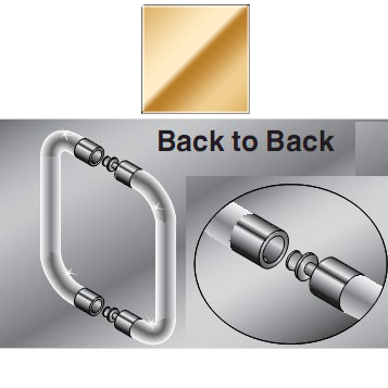 Mirart 8" Acrylic Back-To-Back Shower Door Handle/Towel Bar with Gold Plated Accents - Set at Sears.com