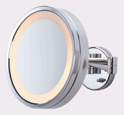 Jerdon Mirrors Jerdon 10" Polished Chrome Finish Surround Light Wall Mount Makeup Mirror (Hardwired Model) at Sears.com
