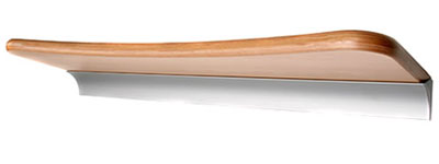 Dolle Shelving 24" x 8" Beech Concave Wood Shelf Kit with Rail Satin Chrome Bracket at Sears.com